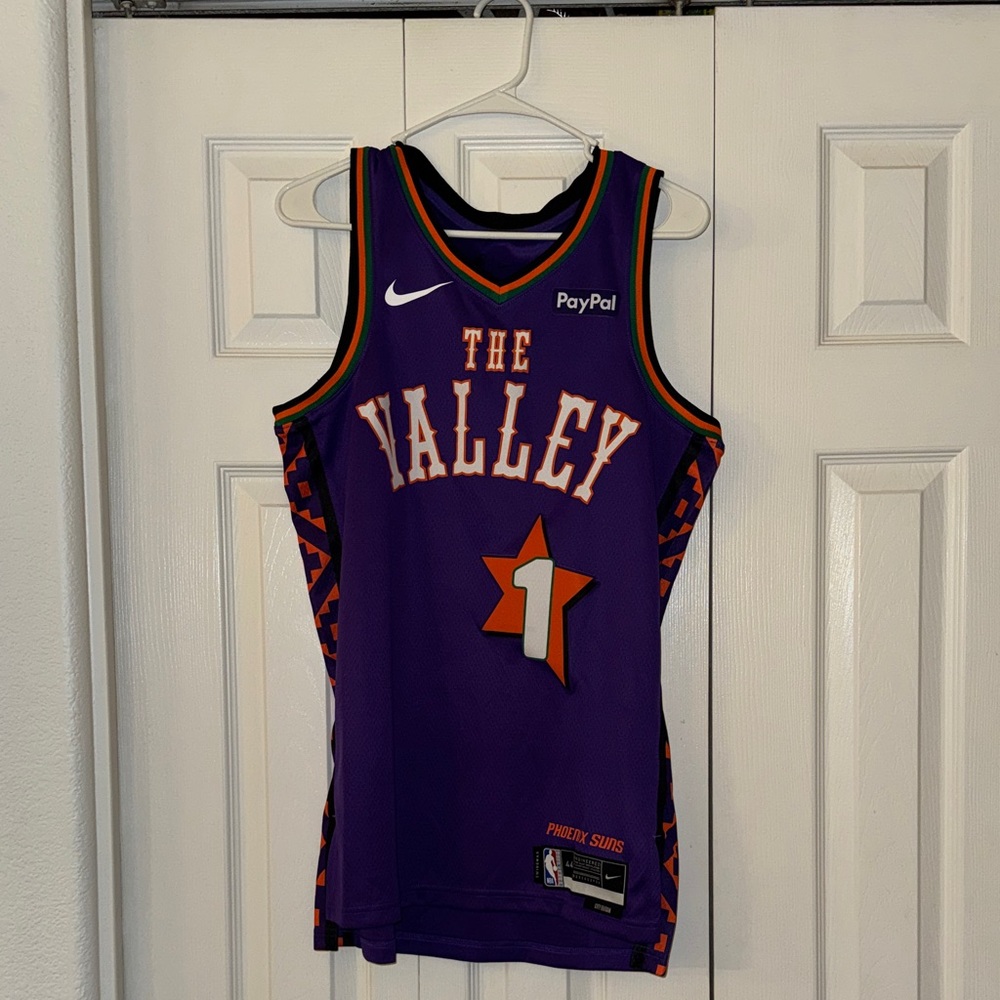 Nike Phoenix Suns Purple and Orange 'The Valley' Basketball Jersey Swingman